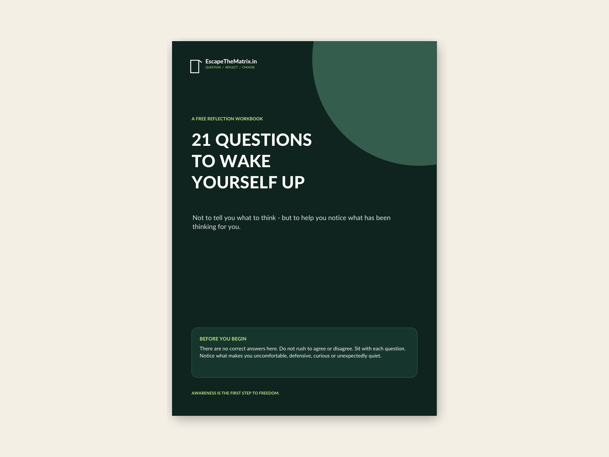 Preview of 21 Questions to Wake Yourself Up workbook